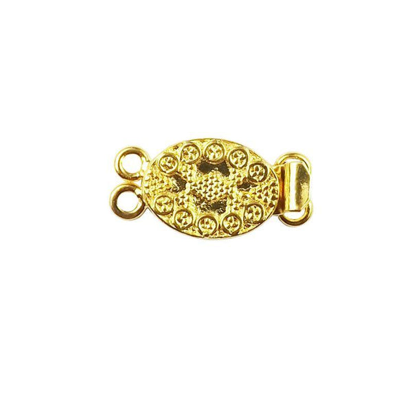 CG-380 18K Gold Overlay Multi Strand Clasp With 2 Hole Beads Bali Designs Inc 
