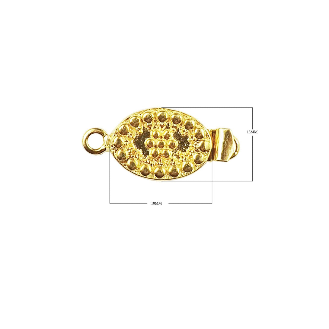 CG-385 18K Gold Overlay Single Hole Multi Strand Clasp Beads Bali Designs Inc 