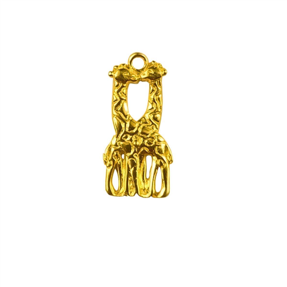 18K Gold Overlay Over Copper Abstract Textured Charm Handcrafted In India For Wholesale Jewelry Making