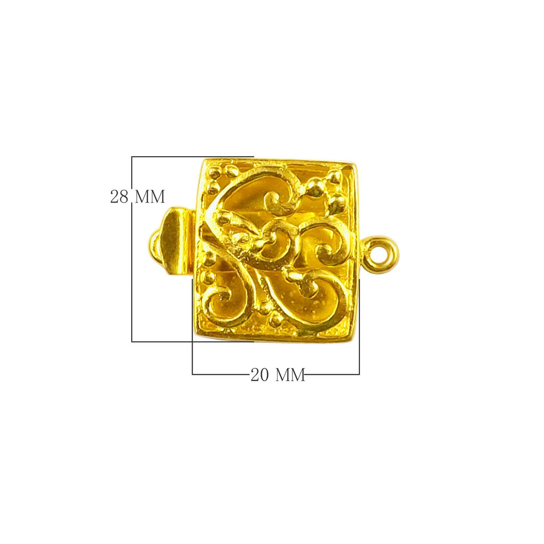 CG-415 18K Gold Overlay Single Hole Multi Strand Clasp Beads Bali Designs Inc 
