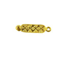 Textured oval box clasp made with 18K Gold Overlay Over Copper, handcrafted in India for wholesale jewelry production.