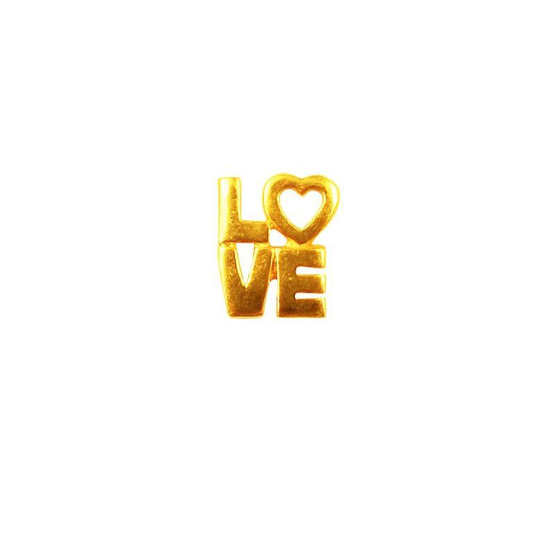 CG-423 18K Gold Overlay Love Word Charm Beads Bali Designs Inc 