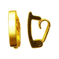 Fold over clip lock clasp made with 18K Gold Overlay Over Copper, handcrafted in India for wholesale jewelry making.