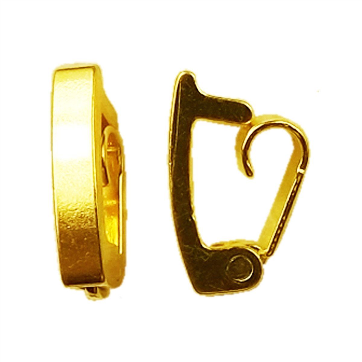 Fold over clip lock clasp made with 18K Gold Overlay Over Copper, handcrafted in India for wholesale jewelry making.