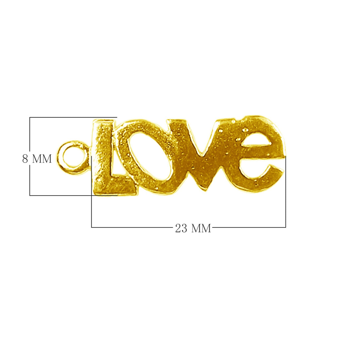 CG-455 18K Gold Overlay Love Charm Beads Bali Designs Inc 