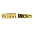 CG-464 18K Gold Overlay Multi Strand Grain Design Spacer Bar With 3 Hole Beads Bali Designs Inc 