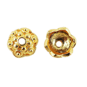 CG-474 18K Gold Overlay Bead Cap Beads Bali Designs Inc 