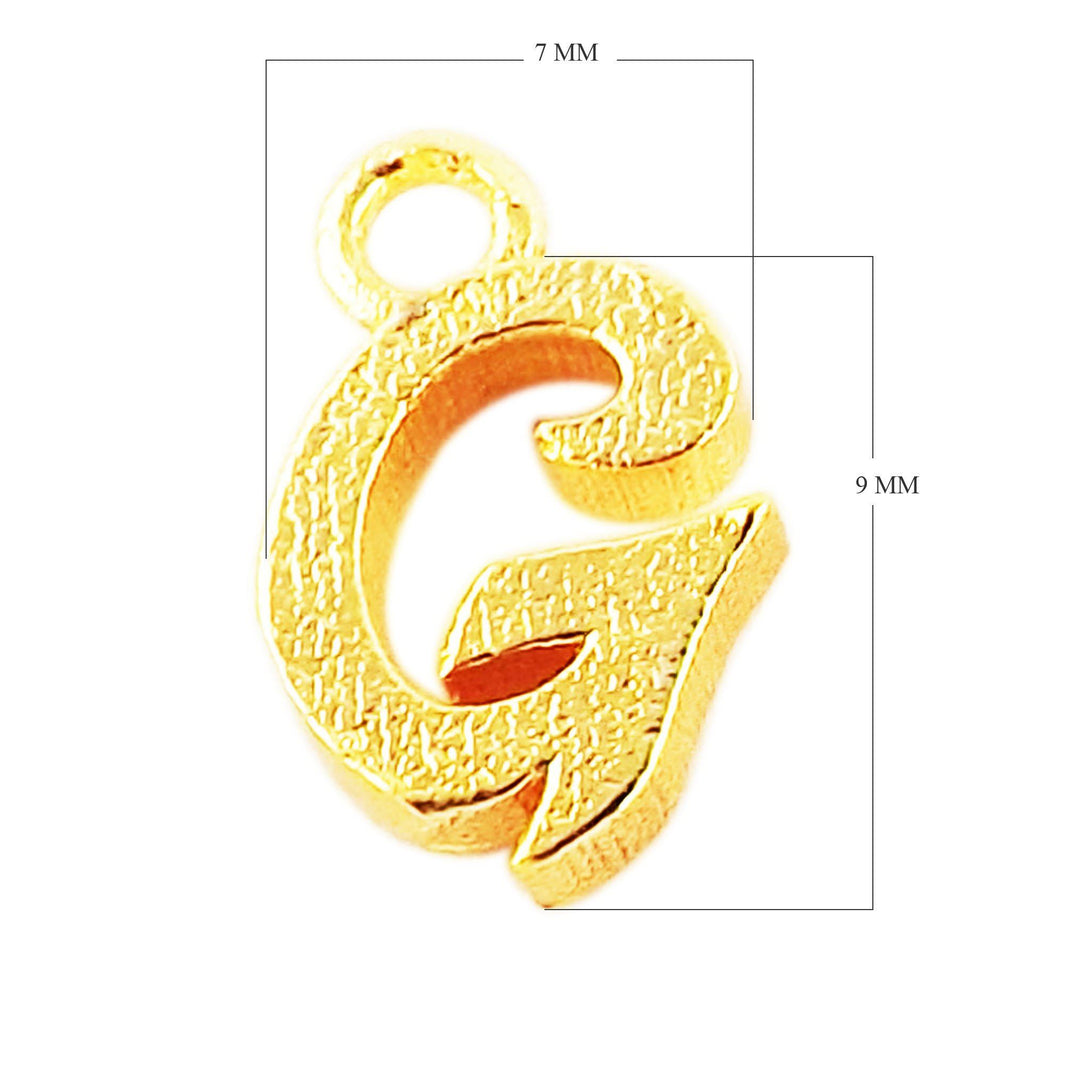 CG-479 18K Gold Overlay Alphabet 'G' Charm Beads Bali Designs Inc 
