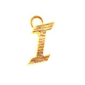 CG-481 18K Gold Overlay Alphabet 'I' Charm Beads Bali Designs Inc 