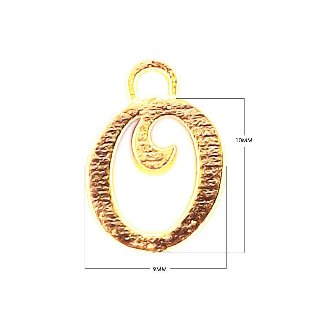 CG-487 18K Gold Overlay Alphabet 'O' Charm Beads Bali Designs Inc 