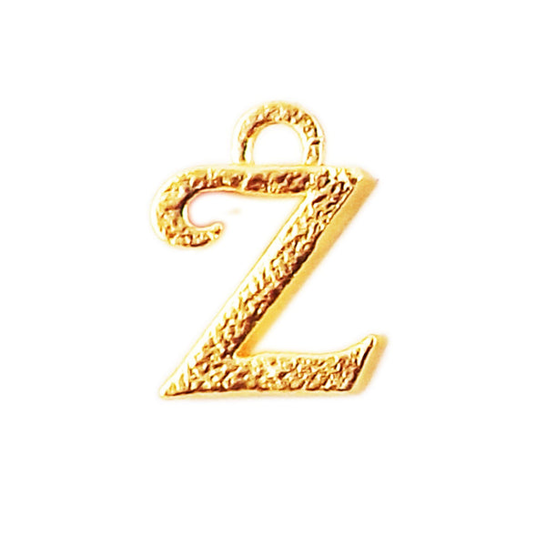CG-498 18K Gold Overlay Alphabet 'Z' Charm Beads Bali Designs Inc 