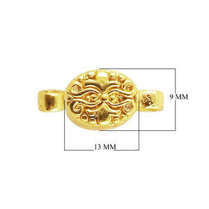 18K Gold Overlay Over Copper oval shape designer magnetic clasps handcrafted in India for wholesale jewelry making