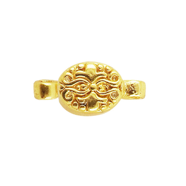 CG-504 18K Gold Overlay Oval Shape Designer Magnetic Clasps Beads Bali Designs Inc 