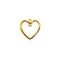 CG-524-20X20MM 18K Gold Overlay Heart Shape Charm Beads Bali Designs Inc 