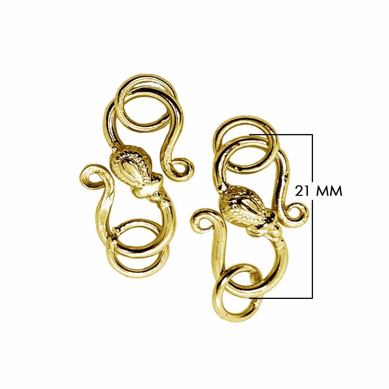 CG-527 18K Gold Overlay ''S'' Hook Beads Bali Designs Inc 