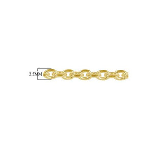 18K Gold Overlay Over Copper fine beading chain handcrafted in India and sold per foot for professional jewelry making use