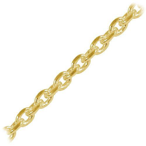 18K Gold Overlay Over Copper fine beading chain handcrafted in India and sold per foot for professional jewelry making use