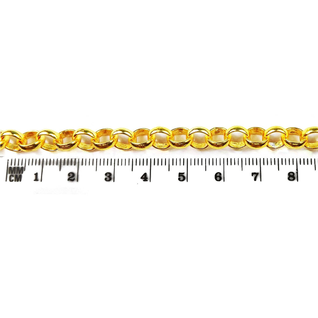 CHG-103-7MM 18K Gold Overlay Beading & Extender Chain Beads Bali Designs Inc 