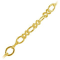 18K Gold Overlay Over Copper mixed oval link beading chain handcrafted in India and sold per foot for jewelry making