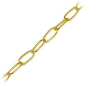 18K Gold Overlay Cover Copper elongated oval link chain handcrafted in India and sold per foot for jewelry manufacturing use