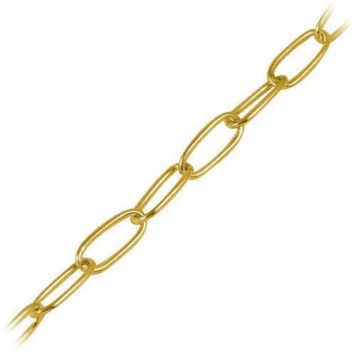 18K Gold Overlay Cover Copper elongated oval link chain handcrafted in India and sold per foot for jewelry manufacturing use