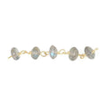 18K Gold Overlay Over Copper Labradorite beaded chain handcrafted in India and sold per foot for jewelry making use