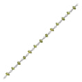 18K Gold Overlay Over Copper Peridot Quartz beaded chain handcrafted in India and sold per foot for jewelry making use