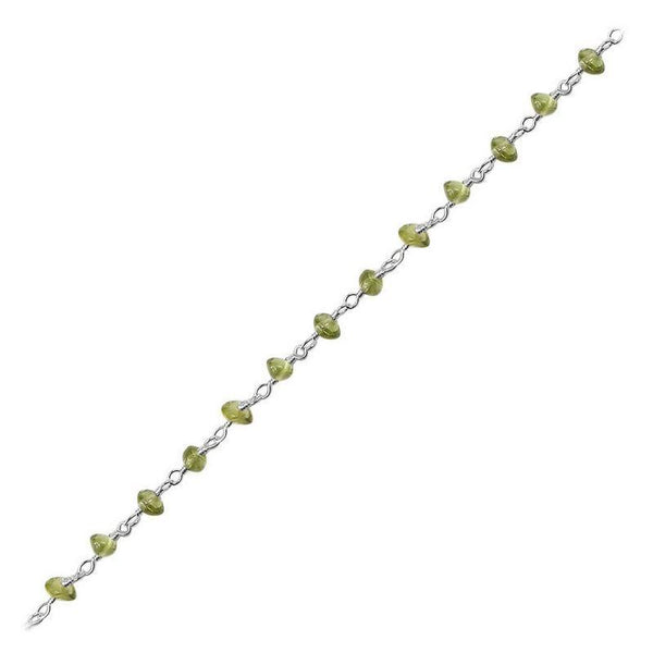 CHG-117-PR 18K Gold Overlay Beading & Extender Peridot Chain Beads Bali Designs Inc 