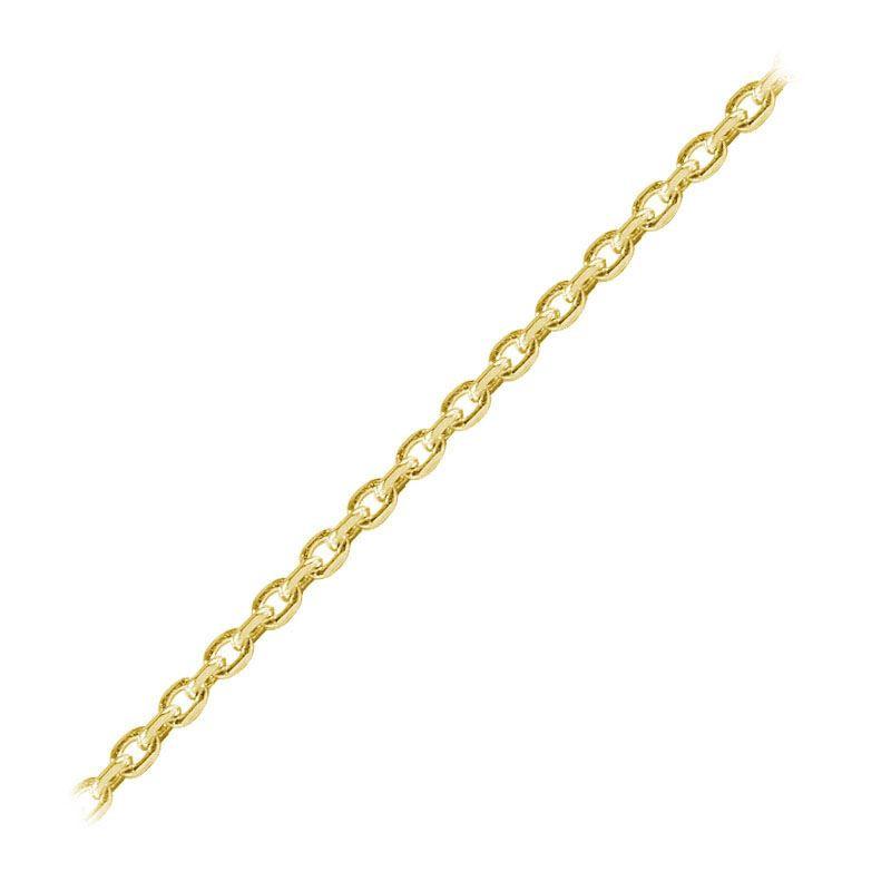 18K Gold Overlay Over Copper compact oval link chain handcrafted in India and sold per foot for jewelry making use