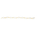 18K Gold Overlay Over Copper Rainbow Moonstone beaded chain handcrafted in India and sold per foot for jewelry making use