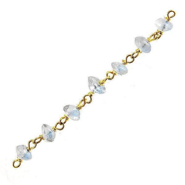 CHG-158-CY 18K Gold Overlay Beading & Extender Crystal Chain Beads Bali Designs Inc 
