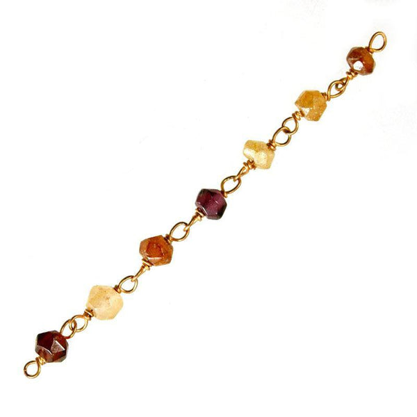 CHG-164-SS 18K Gold Overlay Beading & Extender Hesonite Chain Beads Bali Designs Inc 