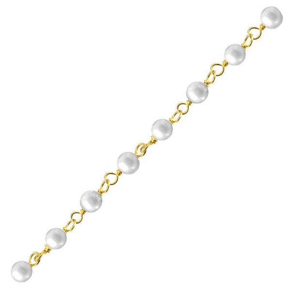 CHG-165-PE 18K Gold Overlay Beading & Extender Pearl Chain Beads Bali Designs Inc 