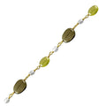 18K Gold Overlay Over Copper mixed stone chain with Mabe Pearl Peridot Quartz and Smoky Quartz designed for bulk jewelry manufacturing and commercial production use