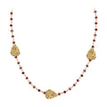 CHG-200-GA-18" 18K Gold Overlay Necklace With Garnet Beads Bali Designs Inc 