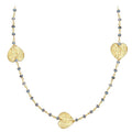 CHG-201-LB-18" 18K Gold Overlay Necklace With Labradorite Beads Bali Designs Inc 
