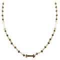 CHG-203-PY-18" 18K Gold Overlay Necklace With Pyrite Beads Bali Designs Inc 