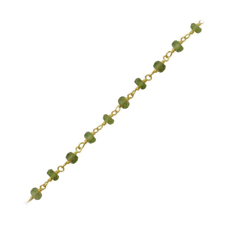 CHG-204-PR 18K Gold Overlay Beading & Extender Peridot Chain Beads Bali Designs Inc 