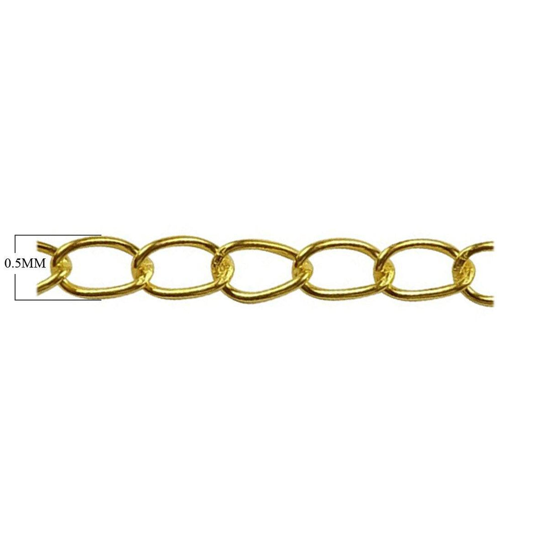 CHG-229-0.5MM 18K Gold Overlay Beading & Extender Chain Beads Bali Designs Inc 