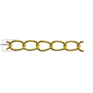 18K Gold Overlay Over Copper beading and extender chain with polished oval links crafted for wholesale jewelry manufacturing and professional assembly use