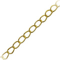 18K Gold Overlay Over Copper beading and extender chain with polished oval links crafted for wholesale jewelry manufacturing and professional assembly use