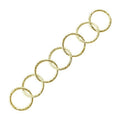 18K Gold Overlay Over Copper round ring link chain featuring uniform circular links and textured finish designed for symmetrical wholesale jewelry manufacturing applications