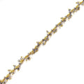 18K Gold Overlay Over Copper beaded chain with Iolite featuring clustered faceted beads and cool toned shimmer designed for wholesale jewelry manufacturing use