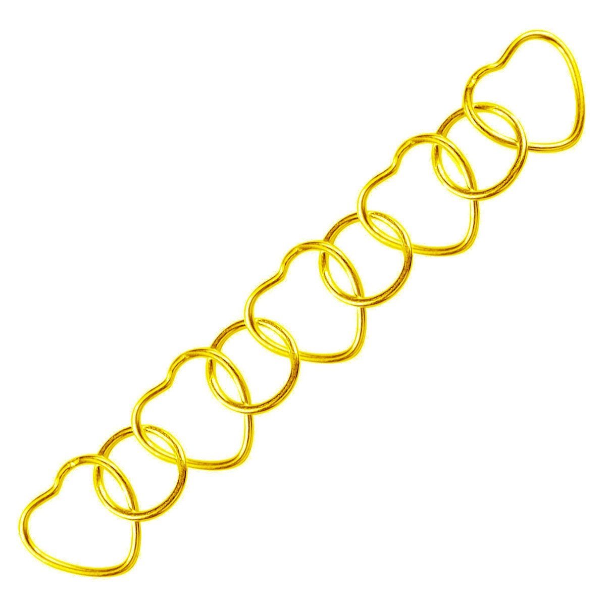 18K Gold Overlay Over Copper heart and round link chain featuring polished symbolic shapes designed for wholesale jewelry manufacturing and themed design collections