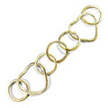 18K Gold Overlay Over Copper organic loop link chain featuring softly contoured textured links designed for wholesale jewelry manufacturing and sculptural designs
