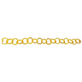 18K Gold Overlay Over Copper round link chain with uniform circular links designed for wholesale jewelry manufacturing and classic extender chain use