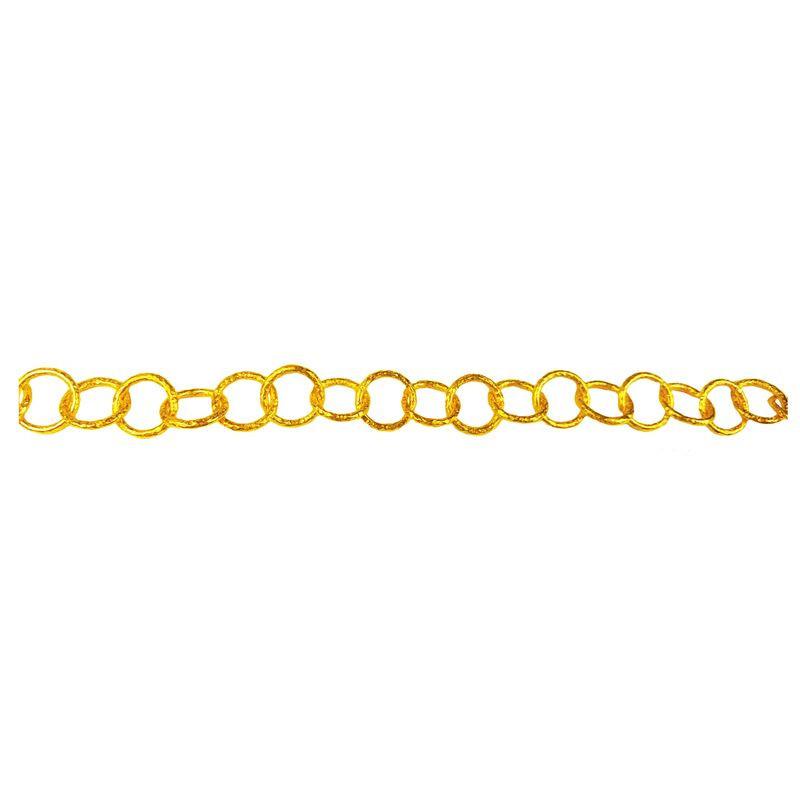 18K Gold Overlay Over Copper round link chain with uniform circular links designed for wholesale jewelry manufacturing and classic extender chain use