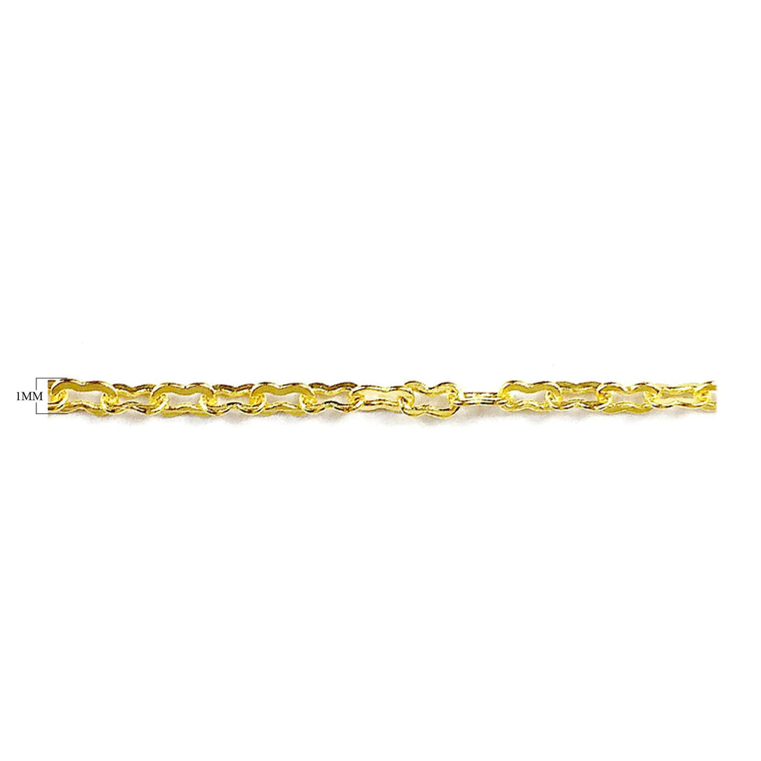 CHG-270-1MM 18K Gold Overlay Beading & Extender Chain Beads Bali Designs Inc 