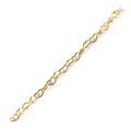 18K Gold Overlay Over Copper small heart link chain featuring compact heart-shaped links designed for wholesale jewelry manufacturing and extender chain use