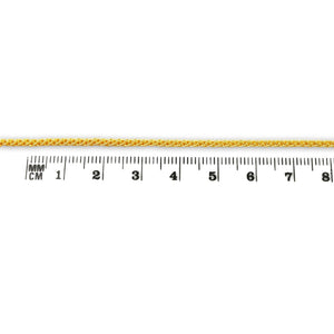 18K Gold Overlay Over Copper compact rope link beading extender chain manufactured for wholesale jewelry production and bulk supply use